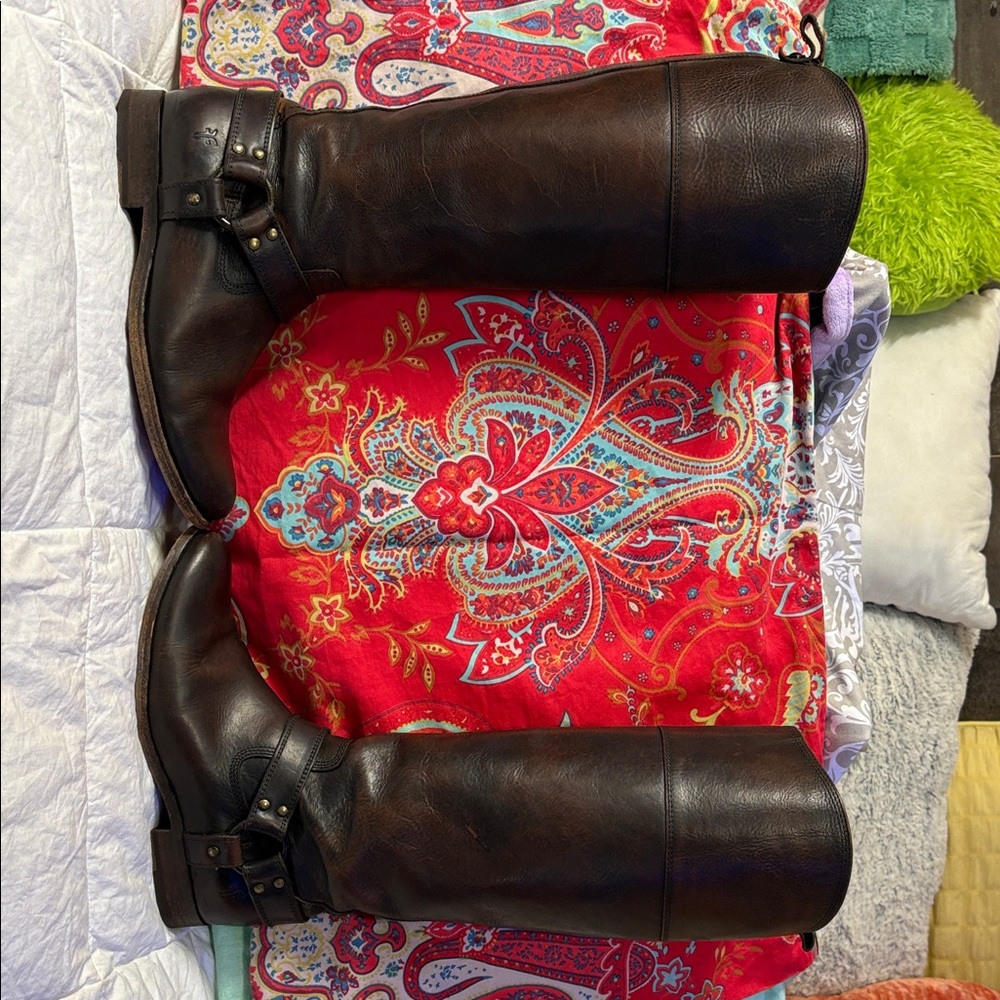 Frye Rich Congac Leather Riding Boots - Picture 12 of 16